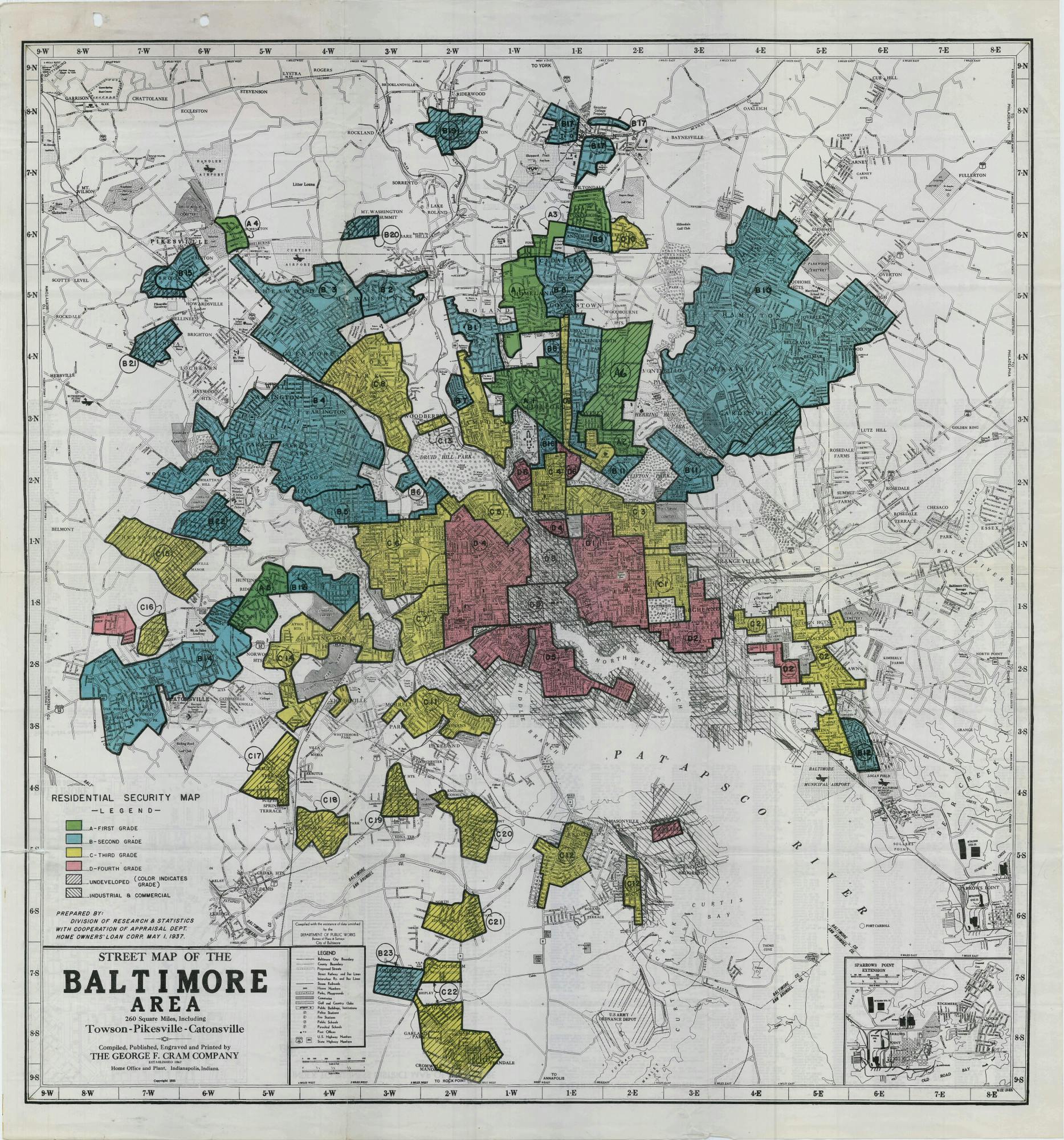 PUBLIC DOMAIN
To this day, Baltimore neighborhoods redlined by the Home Owners’ Loan Corporation in the 1930s are structurally disadvantaged.