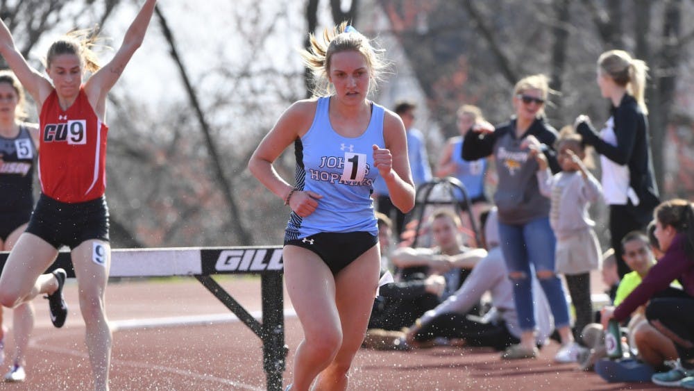 HOPKINSSPORTS.COM
Sophomore Lauren Jacob was named Centennial Conference Track Athlete of the Week.