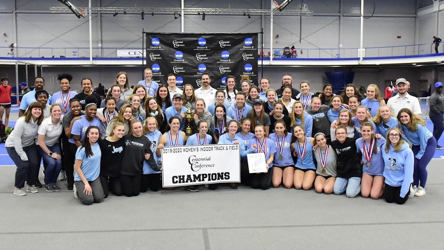 HOPKINSSPORTS.COM
The women’s track &amp; field team captured their 10th straight title.