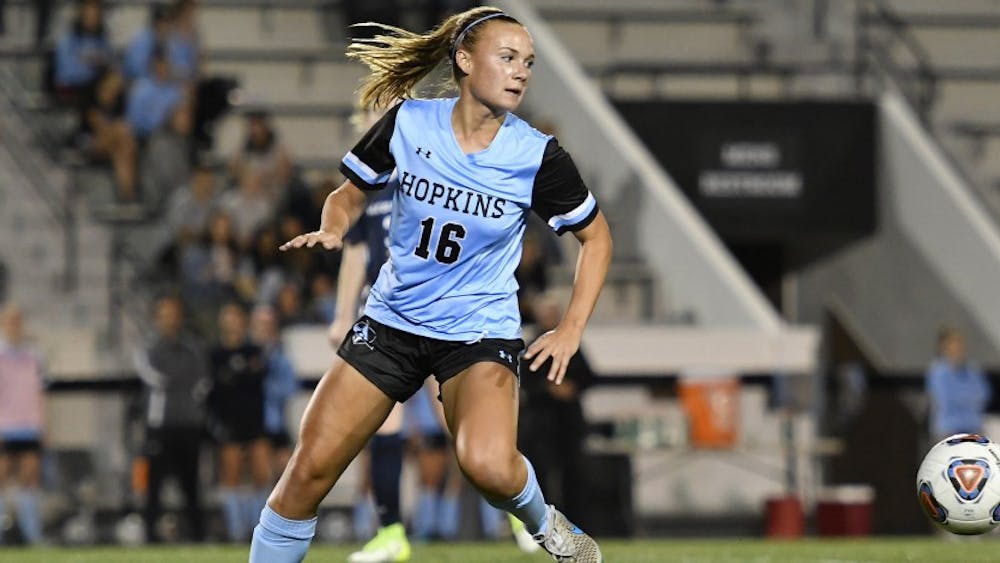 HOPKINSSPORTS.COM
Freshman Riley O’Toole tied the game after an early lead from the Fords.