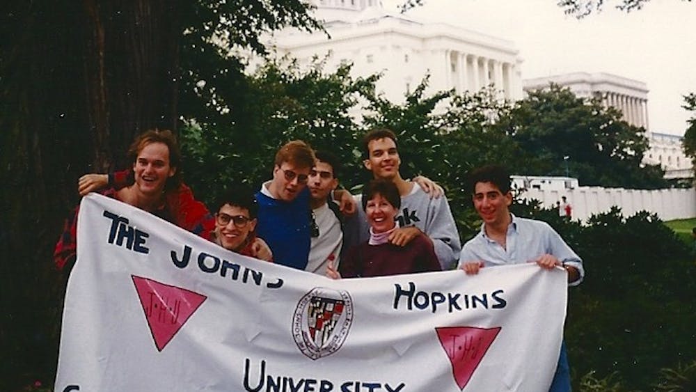 COURTESY OF DAVID HOROWITZ
Members of LAGA marched in the D.C. pride parade in October 1987.