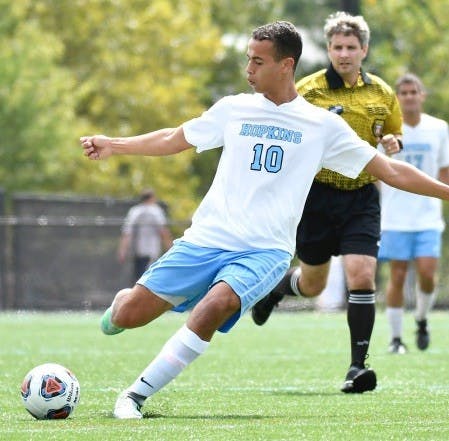 Hopkinssports.com
Hopkins forward Samy Ramadane.