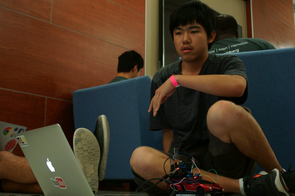 KUNAL MAITI/PHOTOGRAPHY STAFF
Many students worked through the night to complete their projects.