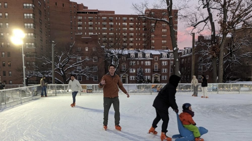 COURTESY OF JOSEPH RAINBOLT
The Hopkins ice rink is constructed each winter and is a great way to unwind!