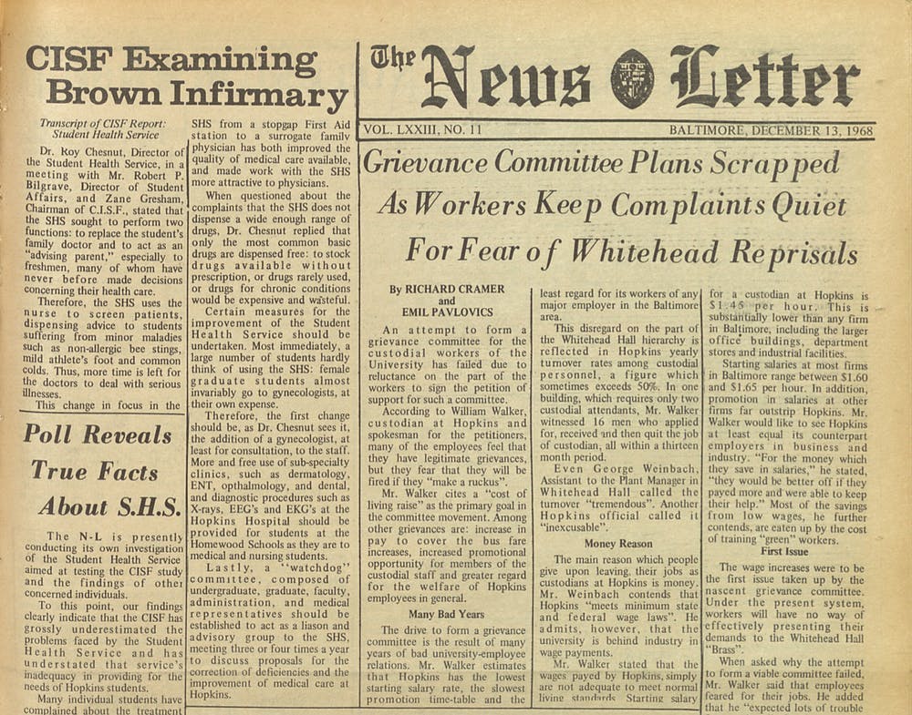 COURTESY OF THE UNIVERSITY ARCHIVES — SHERIDAN LIBRARIES&nbsp;
The News-Letter has been a staple of University life for 125 years.