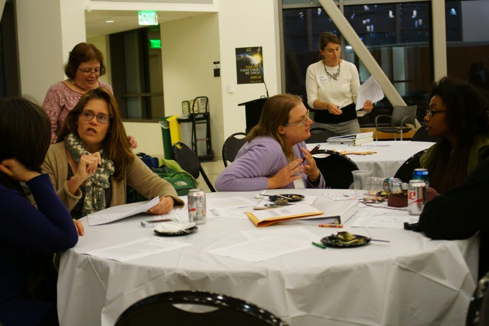 Courtesy of Kunal Maiti
Female faculty, staff and students celebrated and discussed the Vision 2020 report at an open forum.