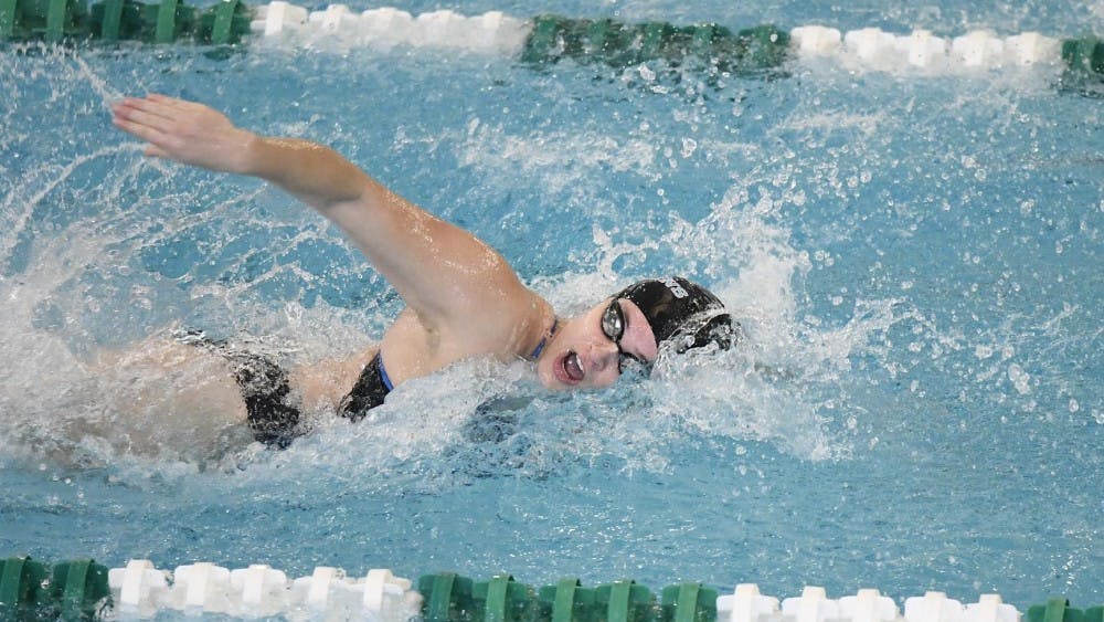 Freshman Kristen Alicea-Jorgensen posts NCAA B cut time during weekend meet.