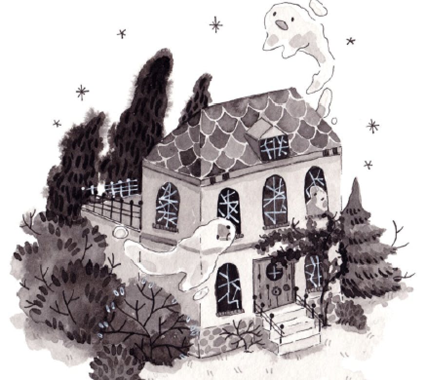 OXPAL/cc-by-sa-3.0
Artist Lauren Wilmshurst inked this spooky haunted house as part of the annual Inktober challenge.