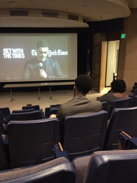  COURTESY OF ALYSSA WOODEN
 Watch parties for Noah’s talk occurred at Homewood and the med campus.