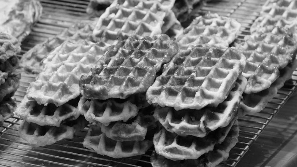 JRENIER/public domain
Just look at these beautiful waffles. Golden West Cafe in Hampden only serves these treats during the weekend.