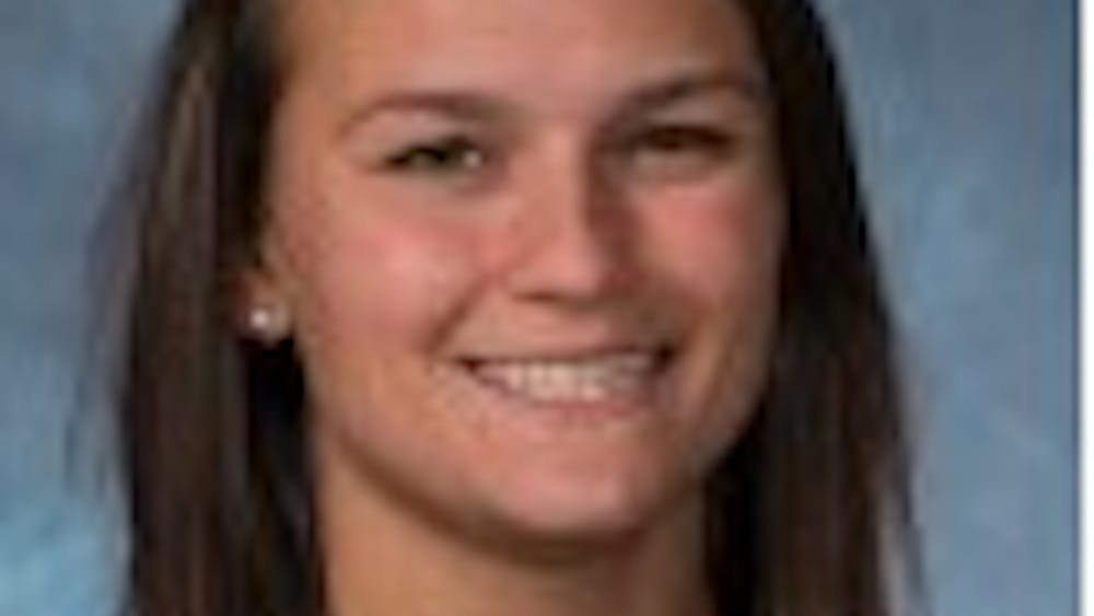 Hopkinssports.com
Junior attacker Emily Kenul.