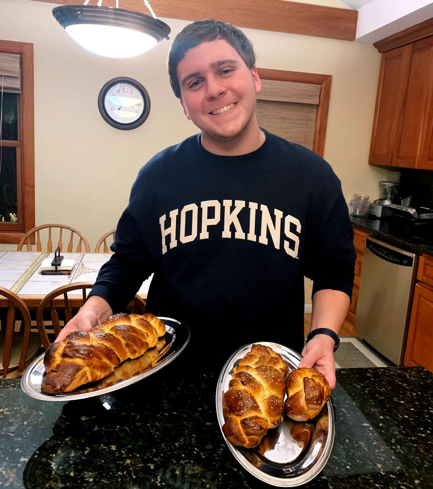 COURTESY OF GABRIEL LESSER
Lesser learned a challah recipe through the Hopkins Hillel community.