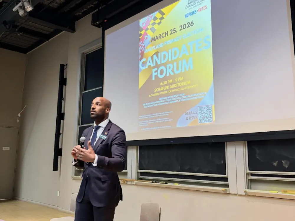 COURTESY OF THE CHARLES VILLAGE CIVIC ASSOCIATION
Hopkins Votes and the Charles Village Civic Association host a panel of four candidates running in the Maryland Primary Elections to discuss their platforms and priorities.