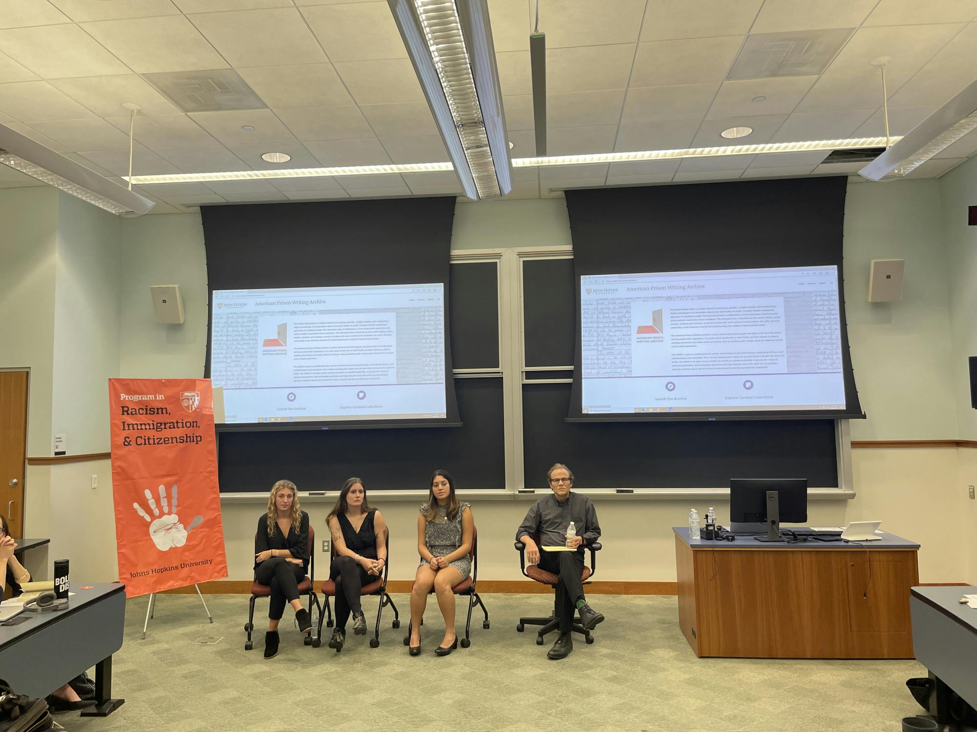 COURTESY OF ADRIANA ORDUÑA
Three undergraduate students present their year-long research projects based on the American Prison Writing Archive.