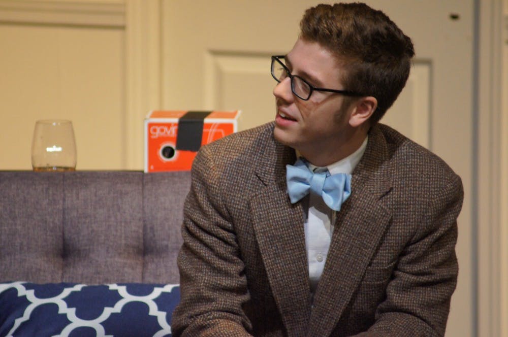 Courtesy of the JHU Banrstormers
Sophomore David Gumino stars in the Barnstormers’ Rumors.