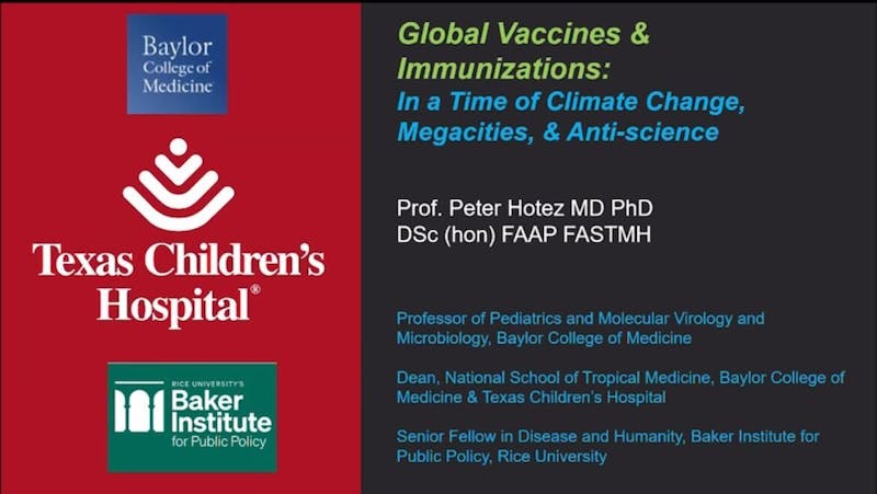Department of International Health hosts talk on global immunization in modern era