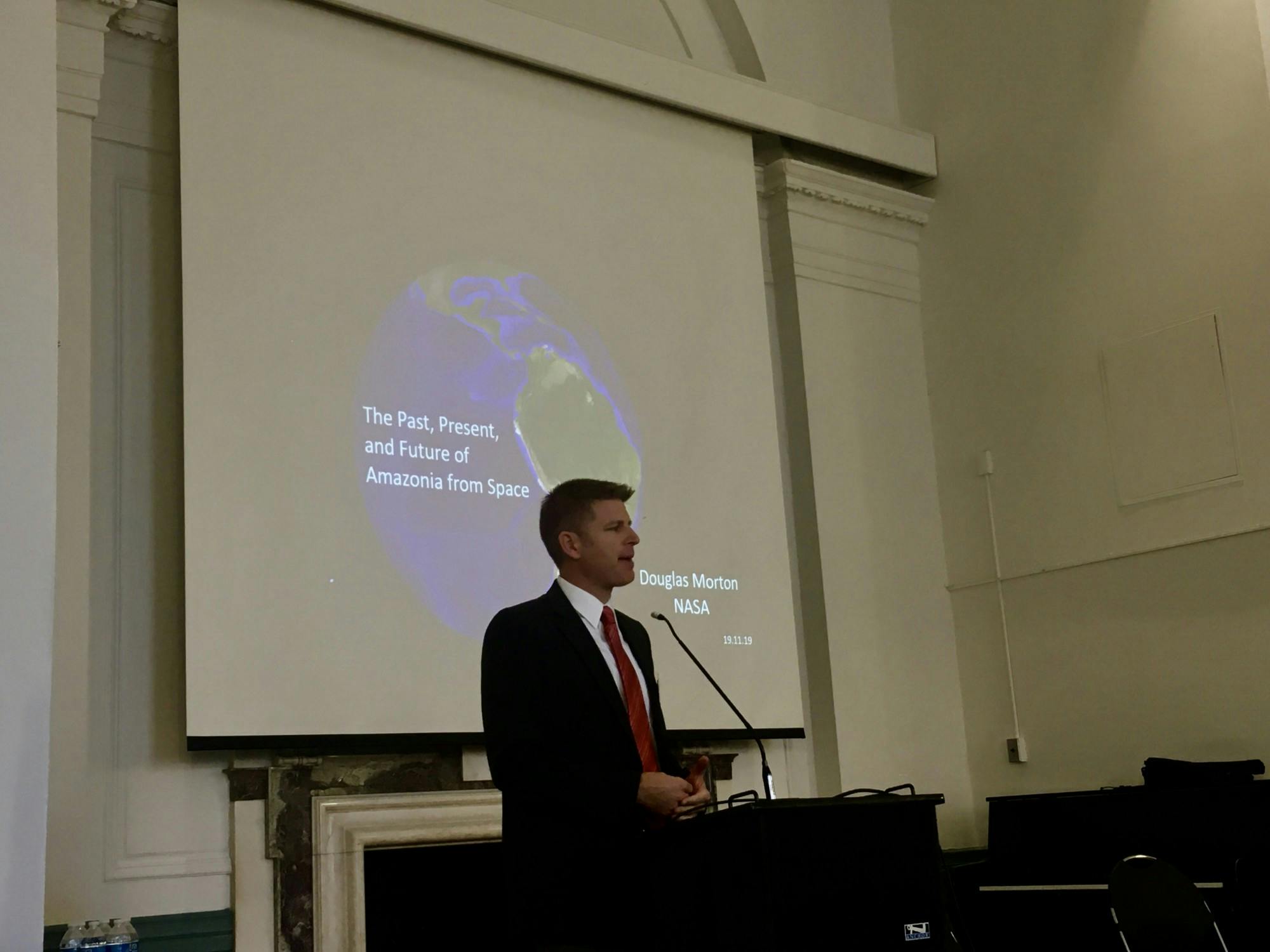 COURTESY OF MICHELLE LIMPE
Douglas Morton discussed using satellite technology to protect the Amazon.