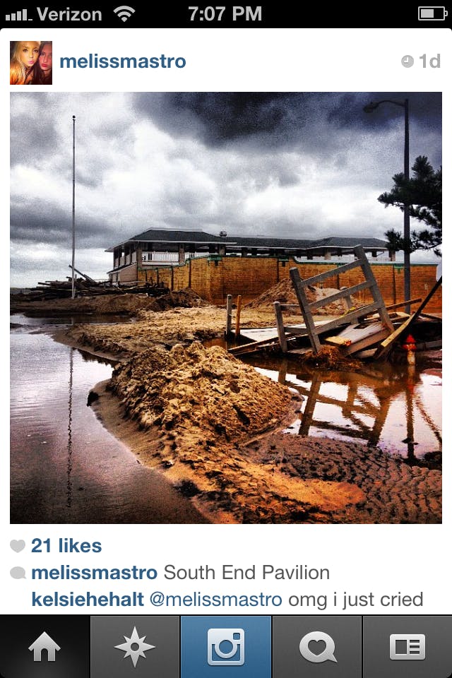 Courtesy of Melissa Mastrorilli
Residents of Spring Lake, N.J. took to Instagram to post photos of their destroyed boardwalk.