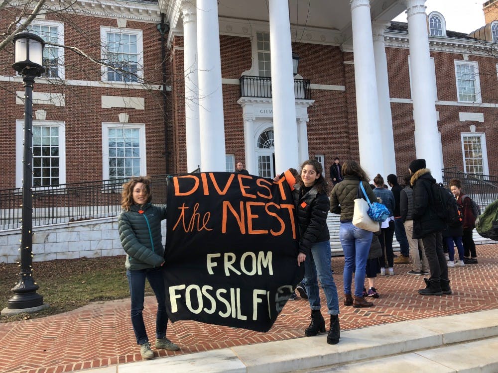 COURTESY OF SAM FOSSUM
&nbsp;The Divest the Rest rally on Tuesday drew over 40 demonstrators.