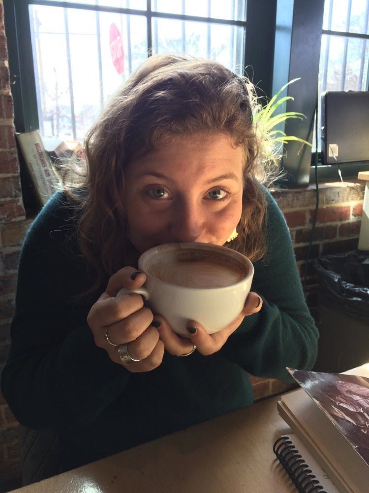 COURTESY OF HANNAH MELTON
FACT: Charmington‘s lattes are  approximately the size of your face.