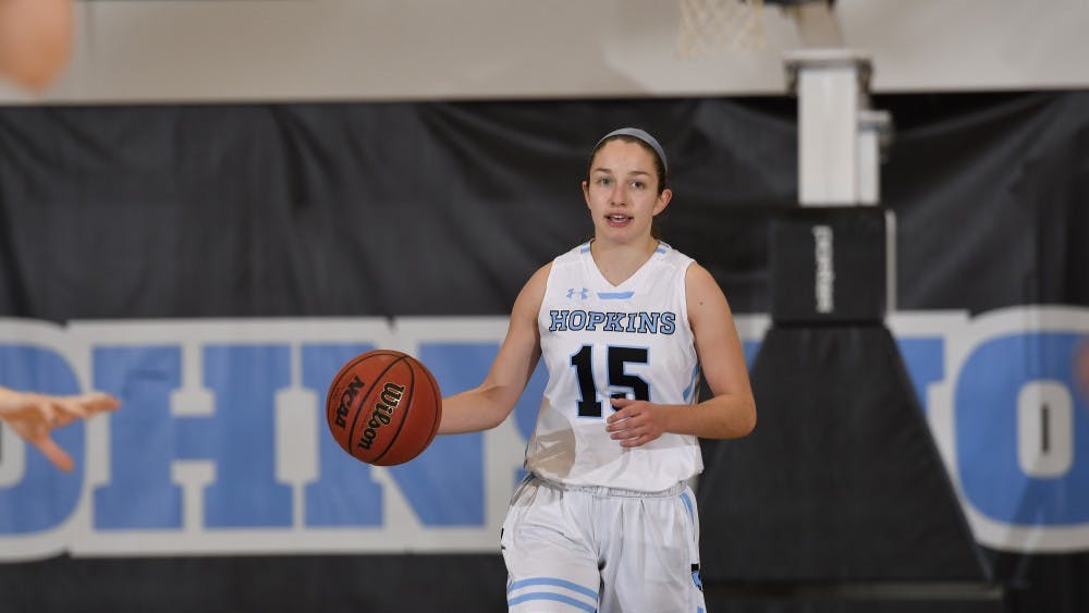 HOPKINSSPORTS.COM
Lillian Scott led the Blue Jays with 17 points against McDaniel.