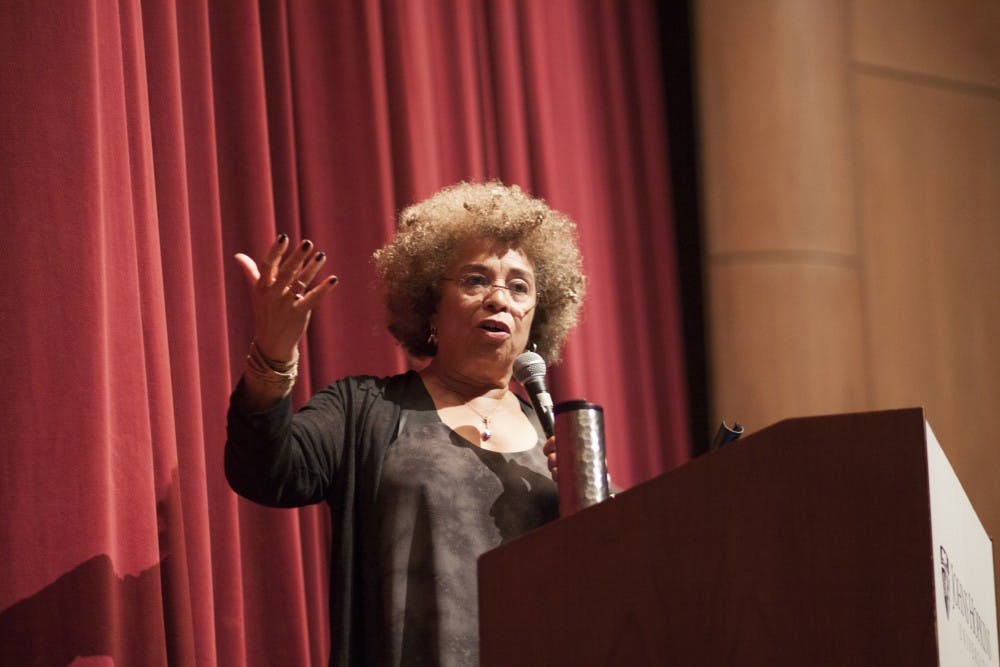 COURTESY OF SOFYA FREYMAN
At the fourth JHU Forum on Race in America, professor and activist Angela Davis spoke about policy brutality, black feminism and racism.