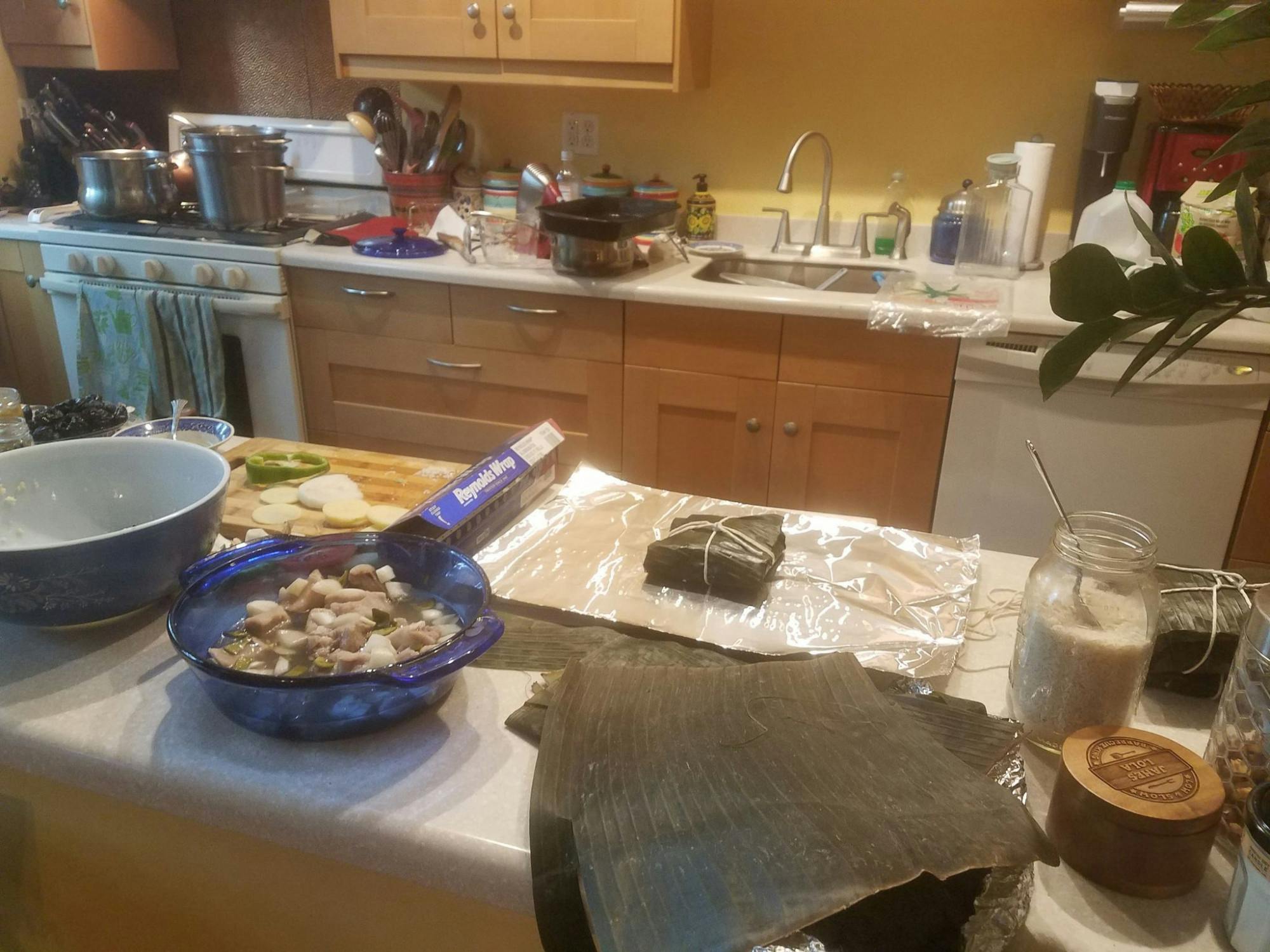 COURTESY OF SOPHIA LOLA
Lola spent several hours making nacatamales, a Nicaraguan dish.