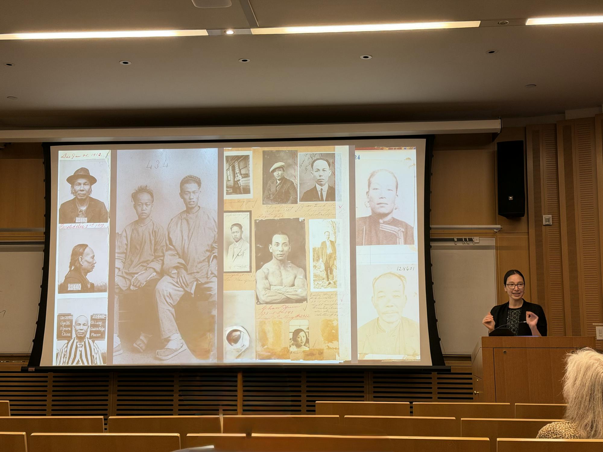 COURTESY OF JOYCE WONG
Lew-Williams compares photographs of the Chinese obtained from history archives across California.