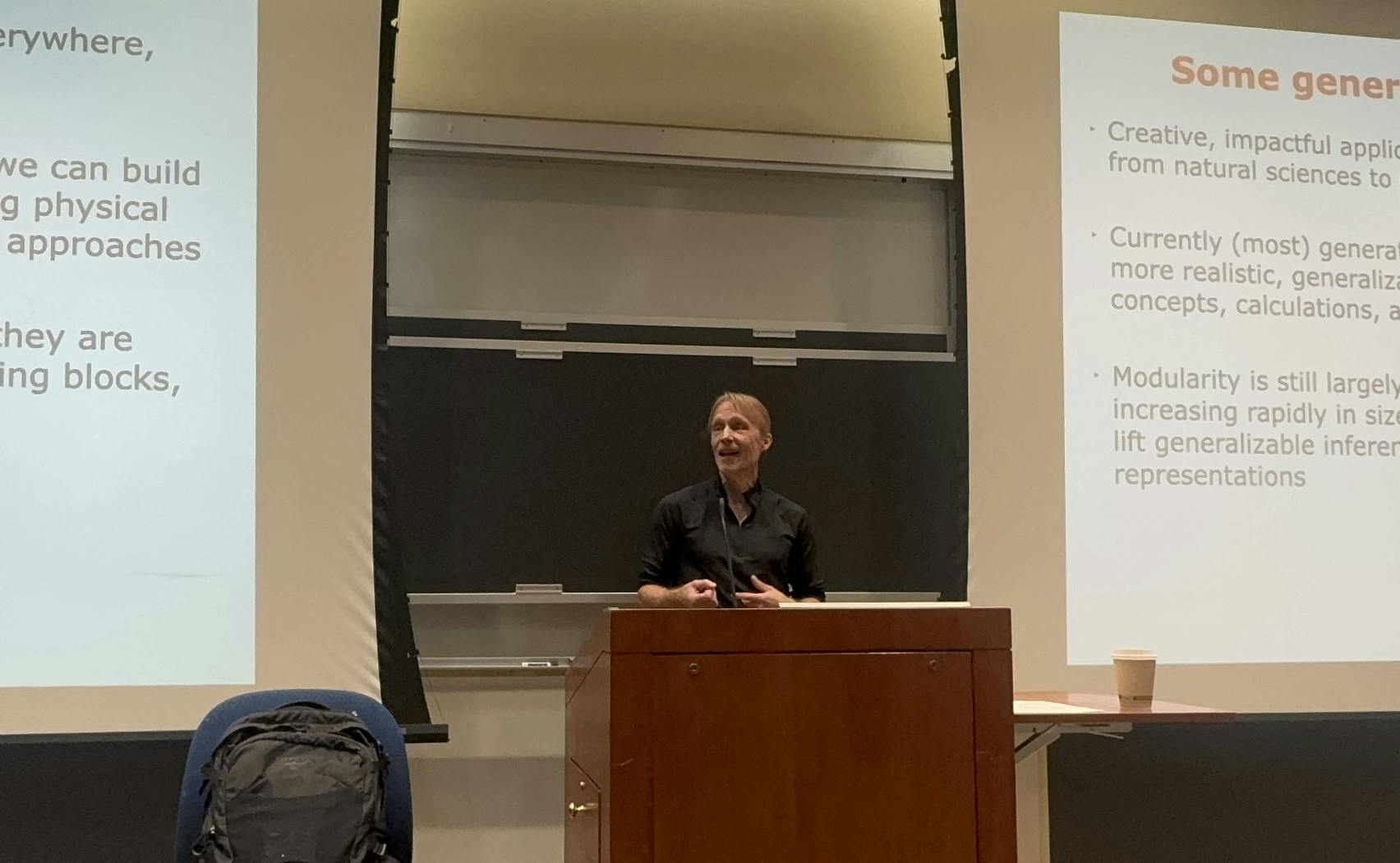 COURTESY OF MIHIR RELAN
Jaakkola discusses the applications of generative AI to molecular biology.