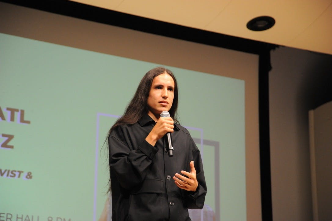 COURTESY OF CHRIS CAPUTO
Indigenous activist Xiuhtezcatl Martinez calls for unified environmentalism.
