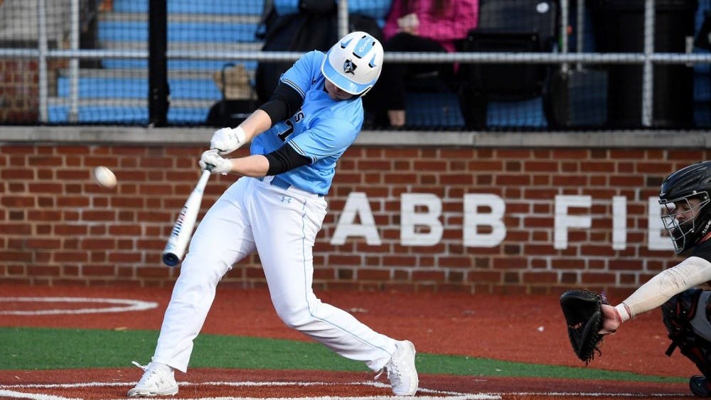 COURTESY OF HOPKINSSPORTS.COM

Junior infielder and captain Mike Eberle helps Jays to 3-0 finish on weekend.