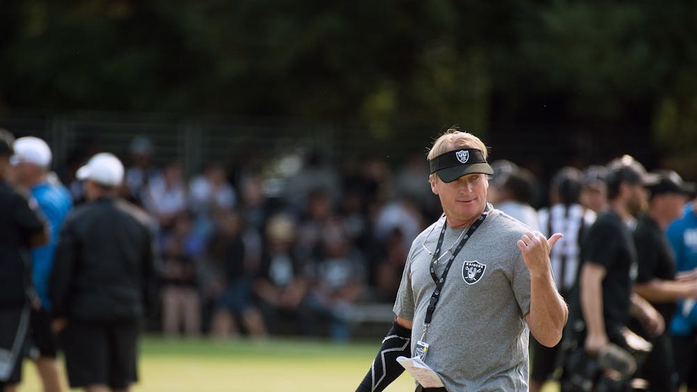 CC BY-NC 2.0
Jon Gruden resigned as head coach of the Las Vegas Raiders after racist, misogynistic and homophobic emails surfaced.