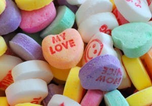  Tim/CC-BY-ND-2.0
The coolest thing about conversation hearts is sorting through them and reading all the sayings.