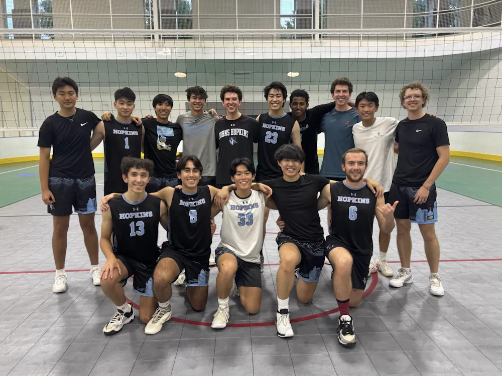 COURTESY OF BRANDON LEBLANC
LeBlanc shares his experiences in three communities he belonged to at Hopkins: club volleyball, PILOT and Blue Key Society.