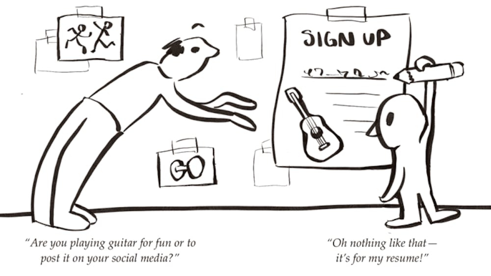 ARANTZA GARCIA / DESIGN AND LAYOUT EDITOR
The Editorial Board encourages Hopkins students to prioritize finding a hobby that brings them joy. 