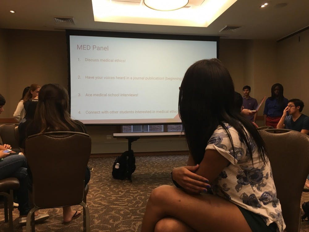 COURTESY OF ALYSSA WOODEN
Students were challenged to form their own ethical opinions at this year’s first MedPanel.