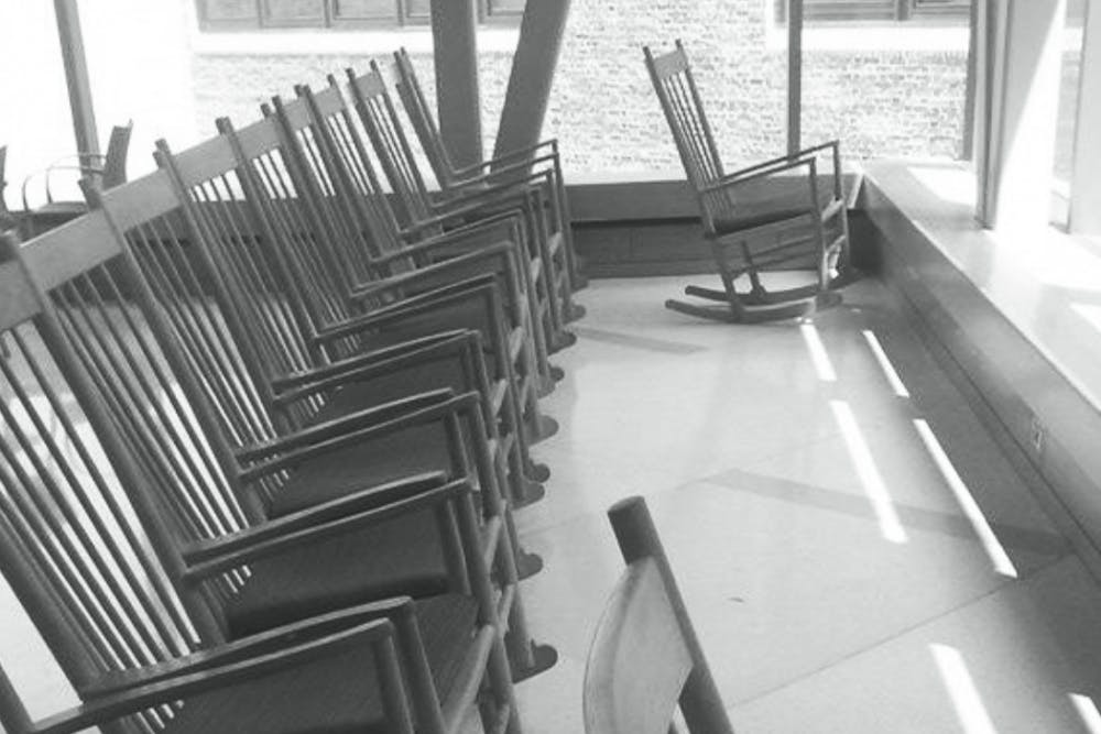 COURTESY OF ROLLIN HU
Some Hopkins professors display the same qualities as Mudd Hall’s old-fashioned rocking chairs.
