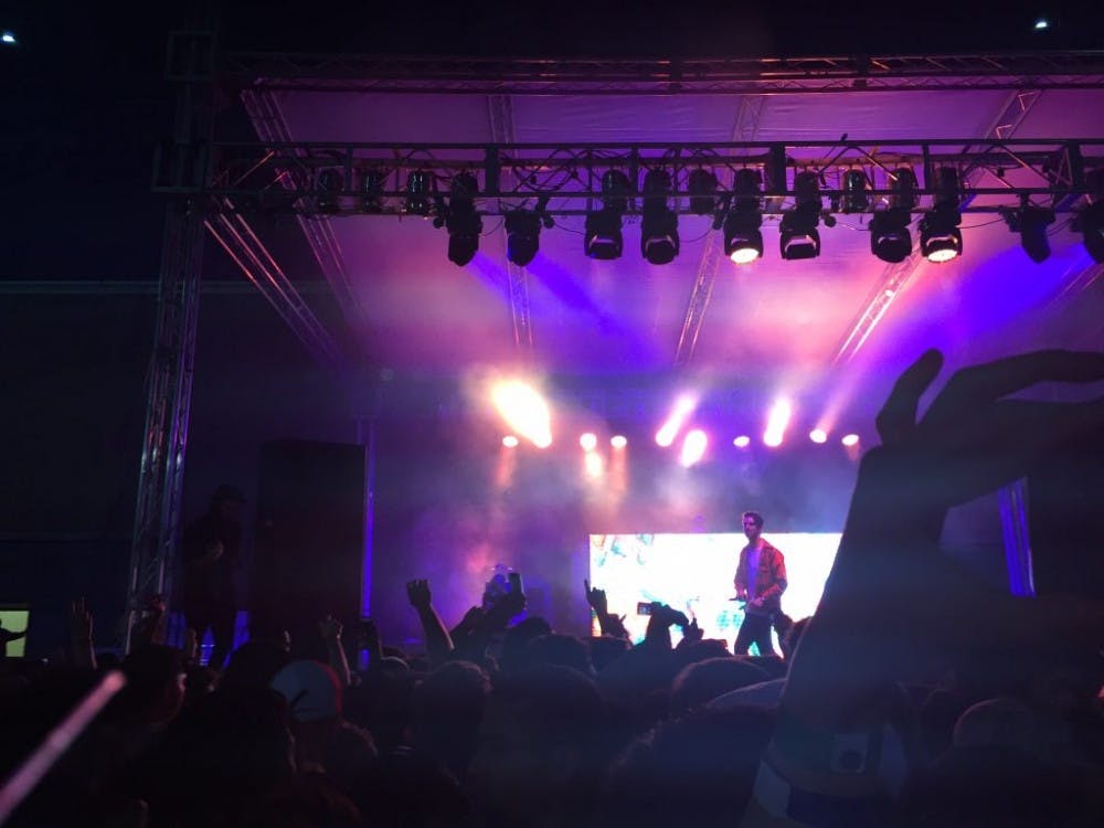  COURTESY OF SAMHITA ILANGO
Over 1,000 students packed the practice field during this year’s Spring Fair concert, featuring Marian Hill, Shwayze and The Chainsmokers.