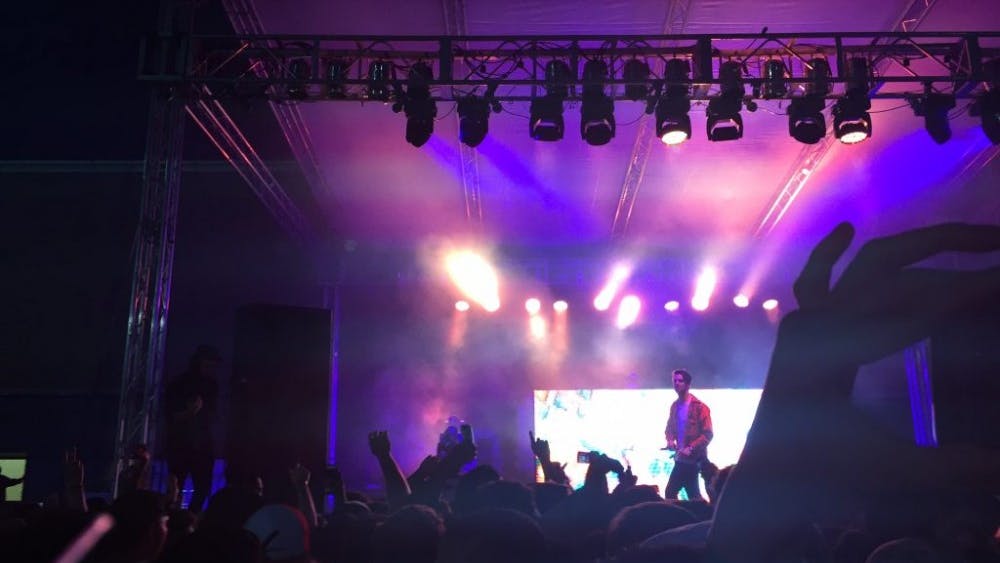 COURTESY OF SAMHITA ILANGO
Over 1,000 students packed the practice field during this year’s Spring Fair concert, featuring Marian Hill, Shwayze and The Chainsmokers.