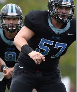 HOPKINSSPORTS.COM
Robust blocking has enabled huge runs for the Jays’ backfield.