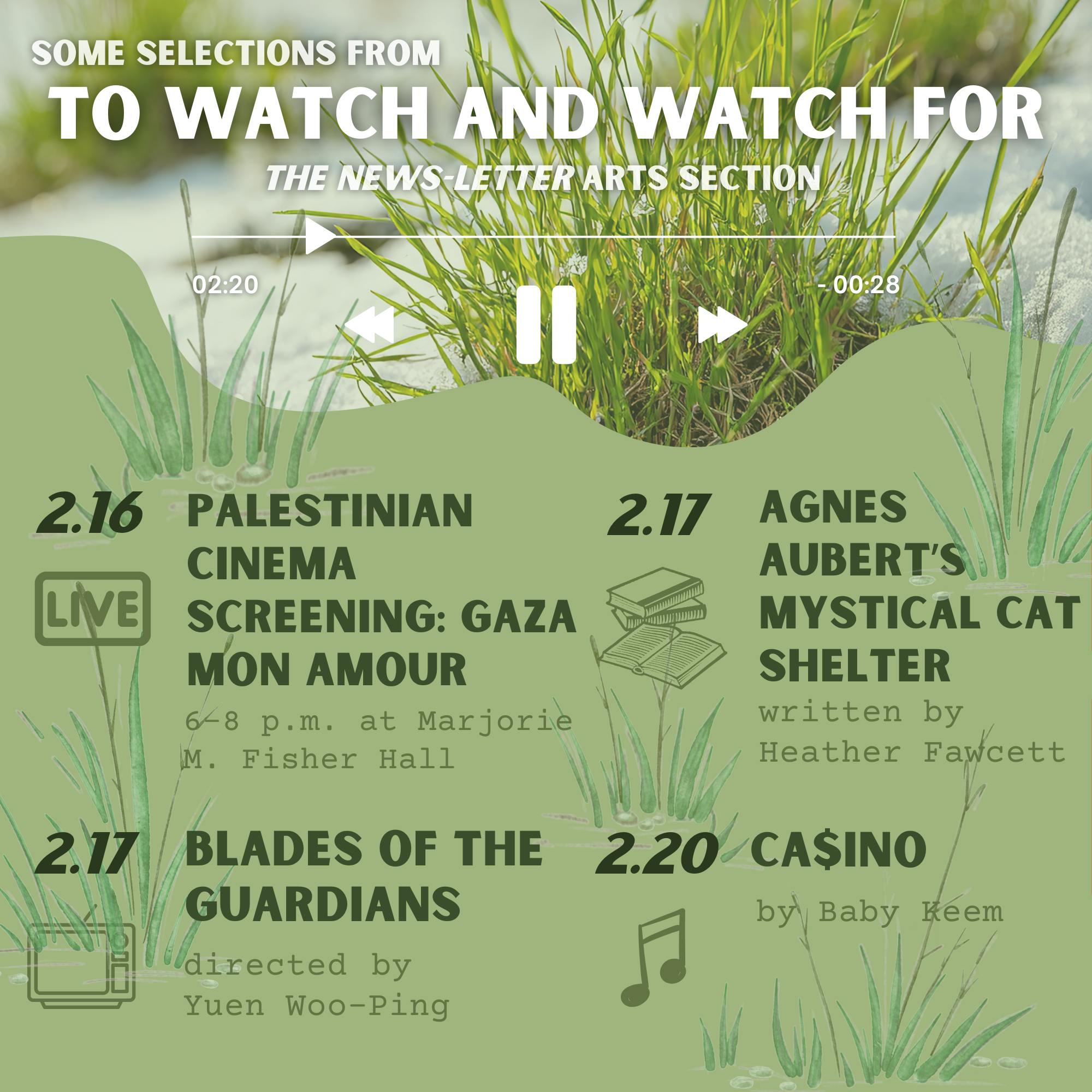 SYDNOR DUFFY / DESIGN &amp; LAYOUT EDITOR
Celebrate Lunar New Year and survive midterms with these upcoming releases!