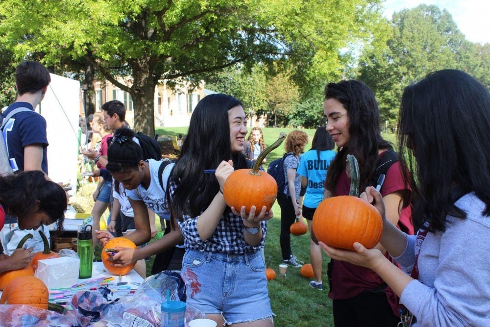 COURTESY OF ANEEKA RATNAYAKE
Free giveaways at Hoptoberfest include pumpkins, shirts and food.