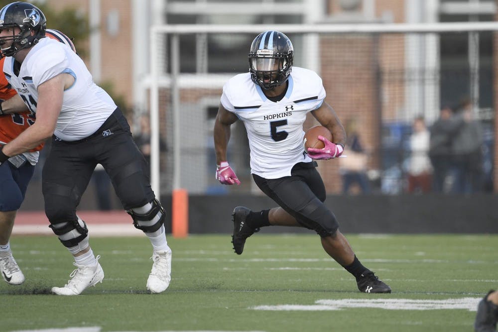 HOPKINSSPORTS.COM
Senior running back Stuart Walters was named Centennial Conference Offensive Player of the Week.