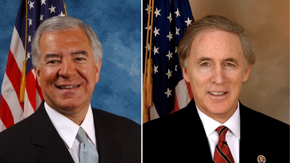 PUBLIC DOMAIN
From left: former Congressmen Rahall (D-WV) and Stearns (R-FL).