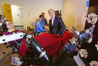 COURTESY OF  WWW.JHUAPL.EDU
Jan Scheuremann volunteered to have sensors implanted in her brain.