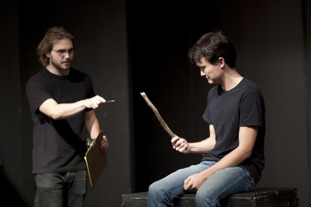 COURTESY OF SOFYA FREYMAN
Members of Throat Culture, Will Bernish and Michael George, perform a sketch during their 24-hour show.