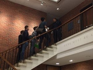  COURTESY OF SARAH Y. KIM
Protesters marched to Garland Hall to present their demands to University President Ronald J. Daniels.