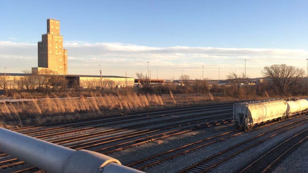 COURTESY OF RENEE SCAVONE
A railroad yard near Fort McHenry.