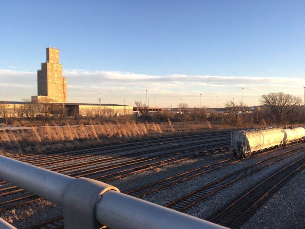 COURTESY OF RENEE SCAVONE
A railroad yard near Fort McHenry.