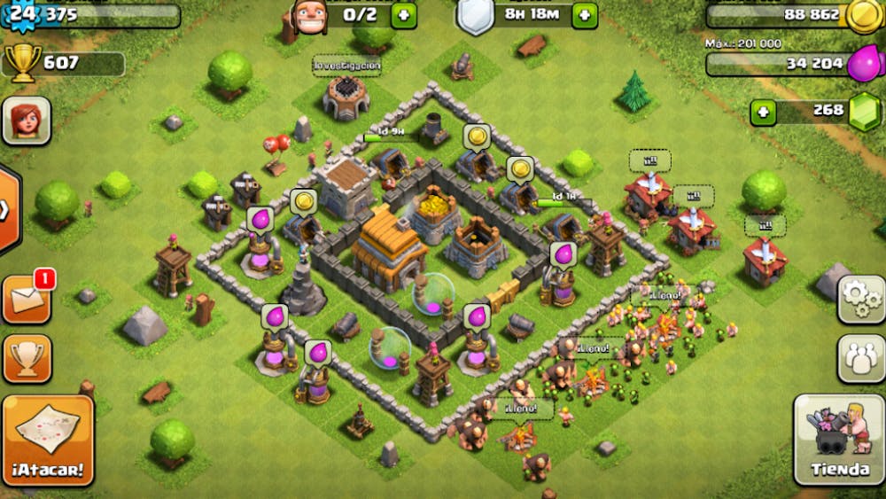  Themeplus/ CC BY-SA 2.0
Clash of Clans is a popular mobile gaming app that was released in 2012 for iOS.